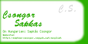 csongor sapkas business card