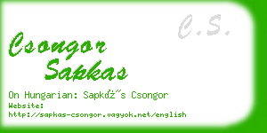 csongor sapkas business card